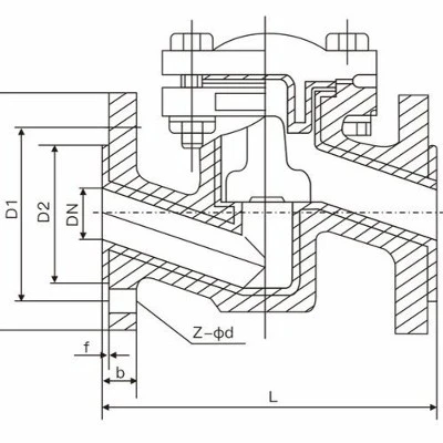 PTFE-Lined Check Valve Drawning PTFE-Lined Check Valve Drawning