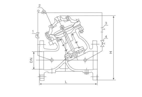 Diaphragm Regulable Pressure Reducing,Pressure Sustaining Valve Drawning Diaphragm Regulable Pressure Reducing,Pressure Sustaining Valve Drawning
