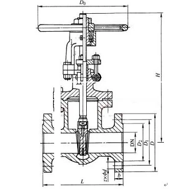 Chrome Moly Steel Gate Valve drawning Chrome Moly Steel Gate Valve drawning