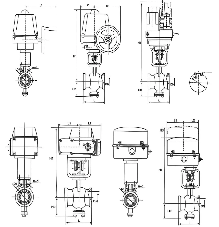 Electric V-ball Valve drawning Electric V-ball Valve drawning