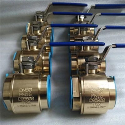 ASTM B 148 C95800 Kuglasti ventil, 120LB, 2IN, NPT krajevi s navojem, PTFE Isporuka u Brazil